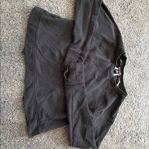 Athleta Black Zip Up Crewneck